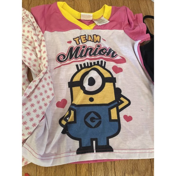 Bundle of four girls size 6-8 mismatched pajama toos and camisole - Picture 4 of 5